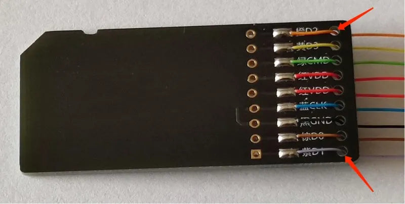 EMMC read write tool PCB for BMW Mercedes Audi Porsche Fengdao audio host SD card port data repair
