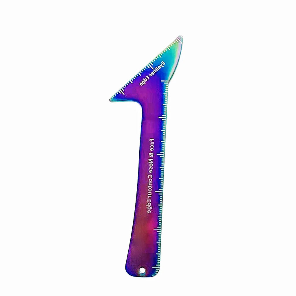 3-in-1 reusable eyeliner stencil tool for hooded eyes showing winged eyeliner, eyebrow, and contour templates