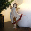 Wooden door plate pendant with hand-painted heart, XINGX and letter motifs in American country style