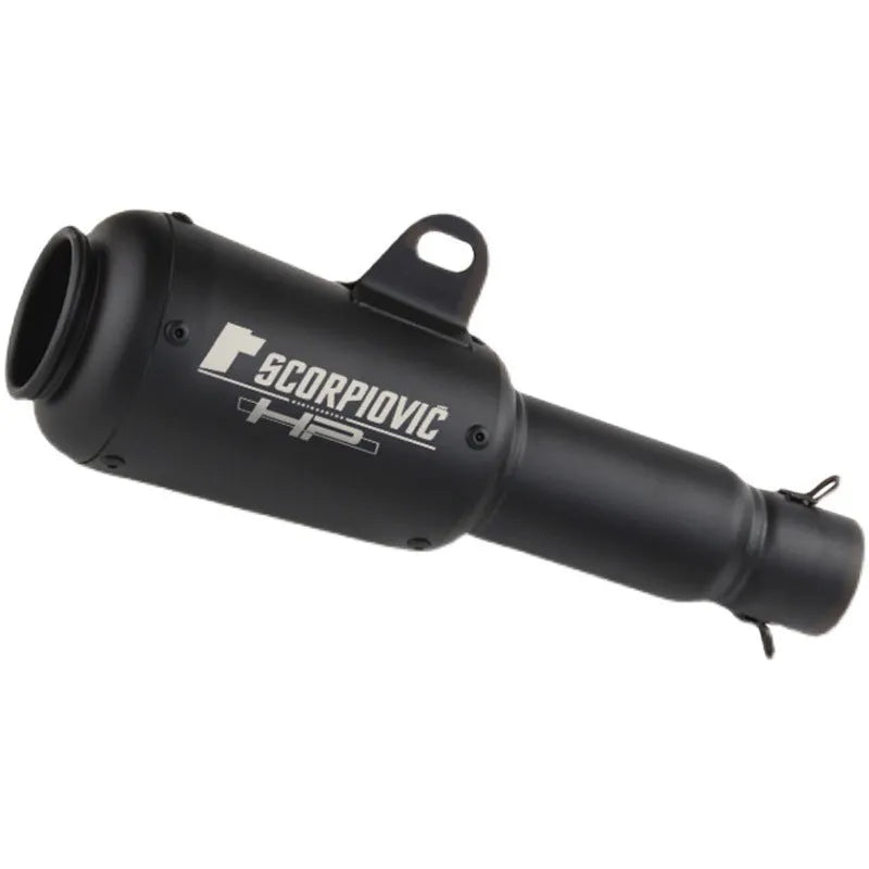 Universal motorcycle racing exhaust pipe in stainless steel with flower cover design