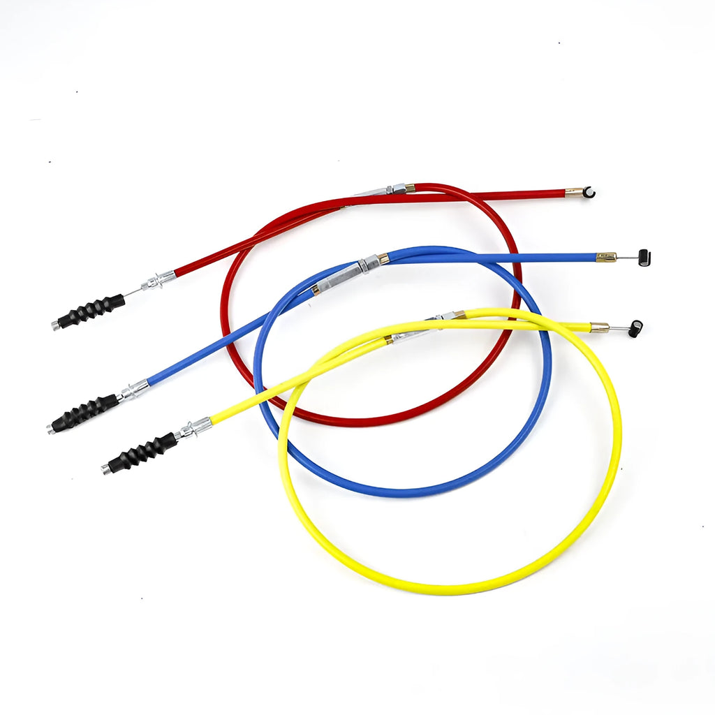 Scrambling motorcycle clutch cable 0.98 metres length for 110-125cc Apollo ATV in black blue red yellow options