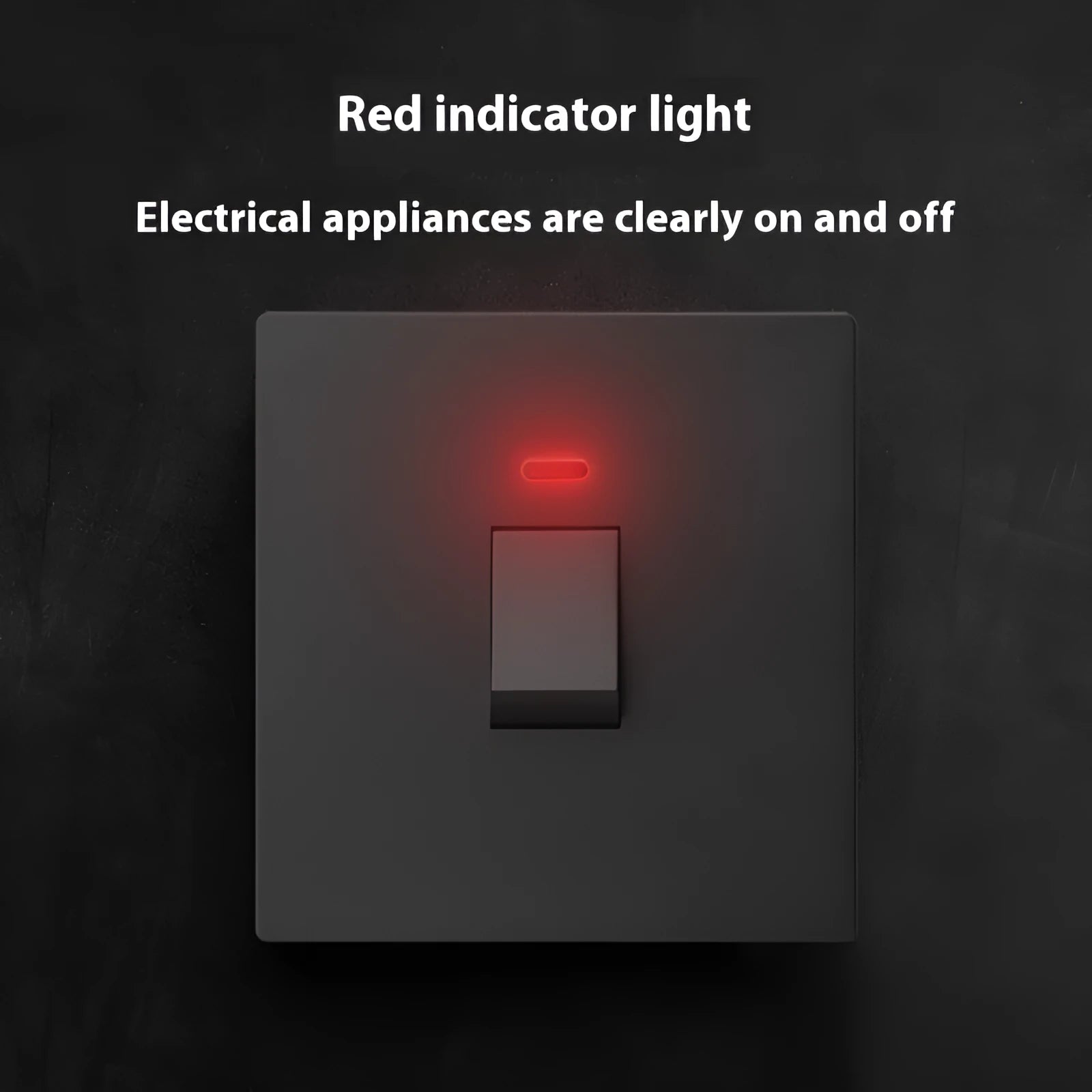 High-current double-break electrical switch with light panel in white finish, showing terminals.