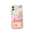 Soft silicone iPhone case with two cartoon cats design for Apple iPhone models