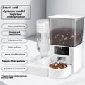 Intelligent pet feeder with stainless steel bowl in four smart models for cats and dogs