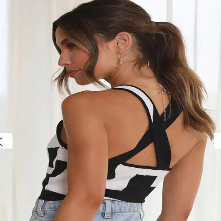 Women's U-collar camisole top in a slim fit, shown in one of five colour options.