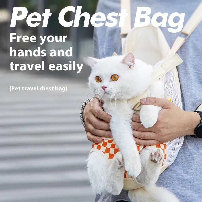 Soft non-woven canvas pet backpack carrier for cats and small dogs in purple mist grape colour