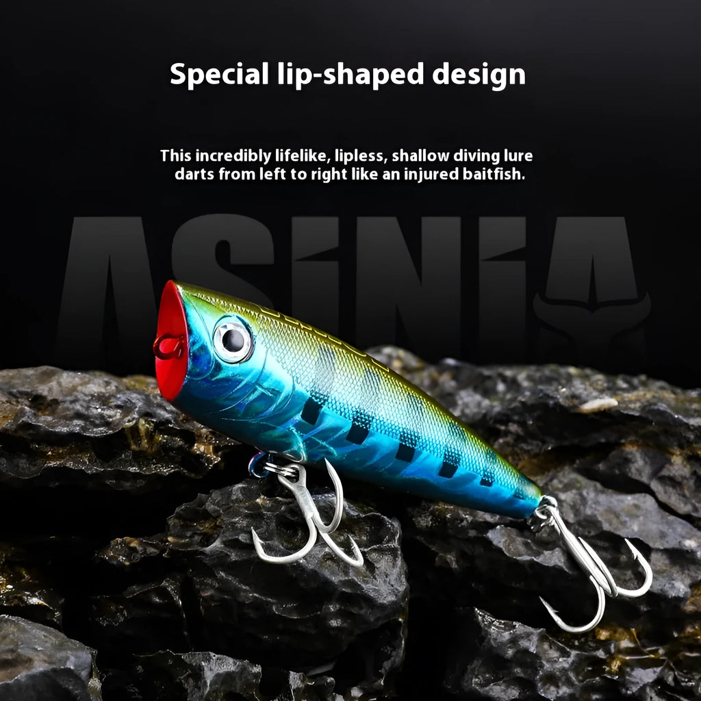 Lure Pineapple 6cm 7g micro floating wave climbing fishing bait in water with surface disturbance