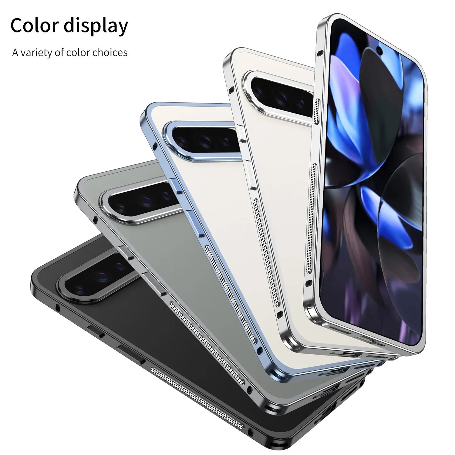 Google Pixel 9 Pro XL aluminium alloy phone case with heat dissipation system in black colour