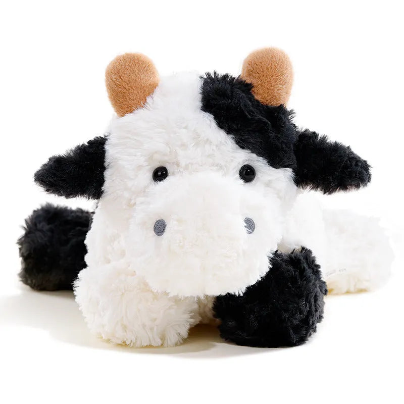 Adorkable cow calf plush toy in cow doll colour, soft cotton, 23cm height option