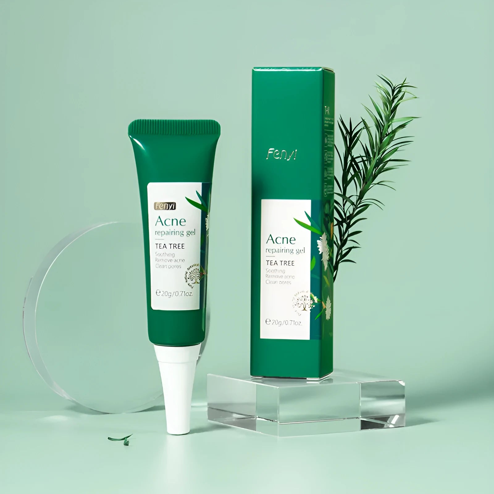 20g moisturising skin care product tube with acne medicine tea tree oil and aloe extract