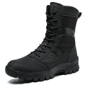 Men's black and camouflage high-top sneakers with mesh upper and totem pattern details