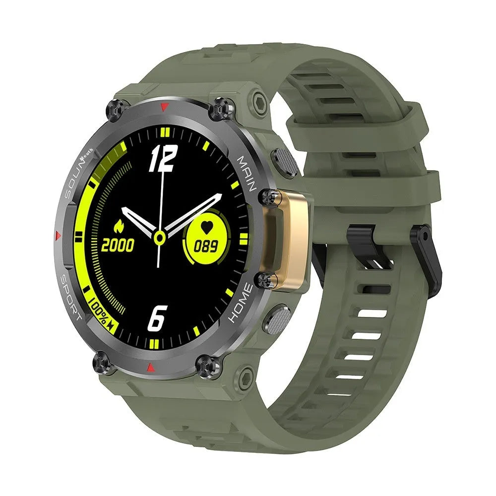 Smart watch with Bluetooth calling and NFC health monitoring for outdoor sport, black colour