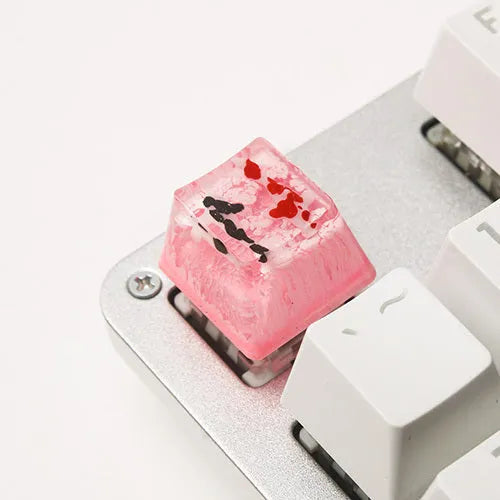 Scenery koi fish pattern resin keycap for Cherry MX switch mechanical keyboard backspace position