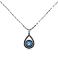S925 sterling silver funny ghost big eye necklace women dark series clavicle chain silver tone