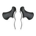 Pair of aluminium alloy road bicycle brake handles in black and black-silver colours