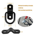 Galvanised carbon steel floor hook with pull ring in black finish for truck mounting