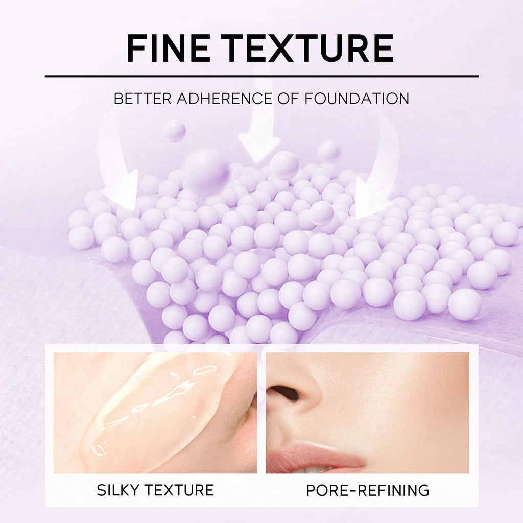 30g moisturising colour correcting makeup primer in green, pink, and purple shades