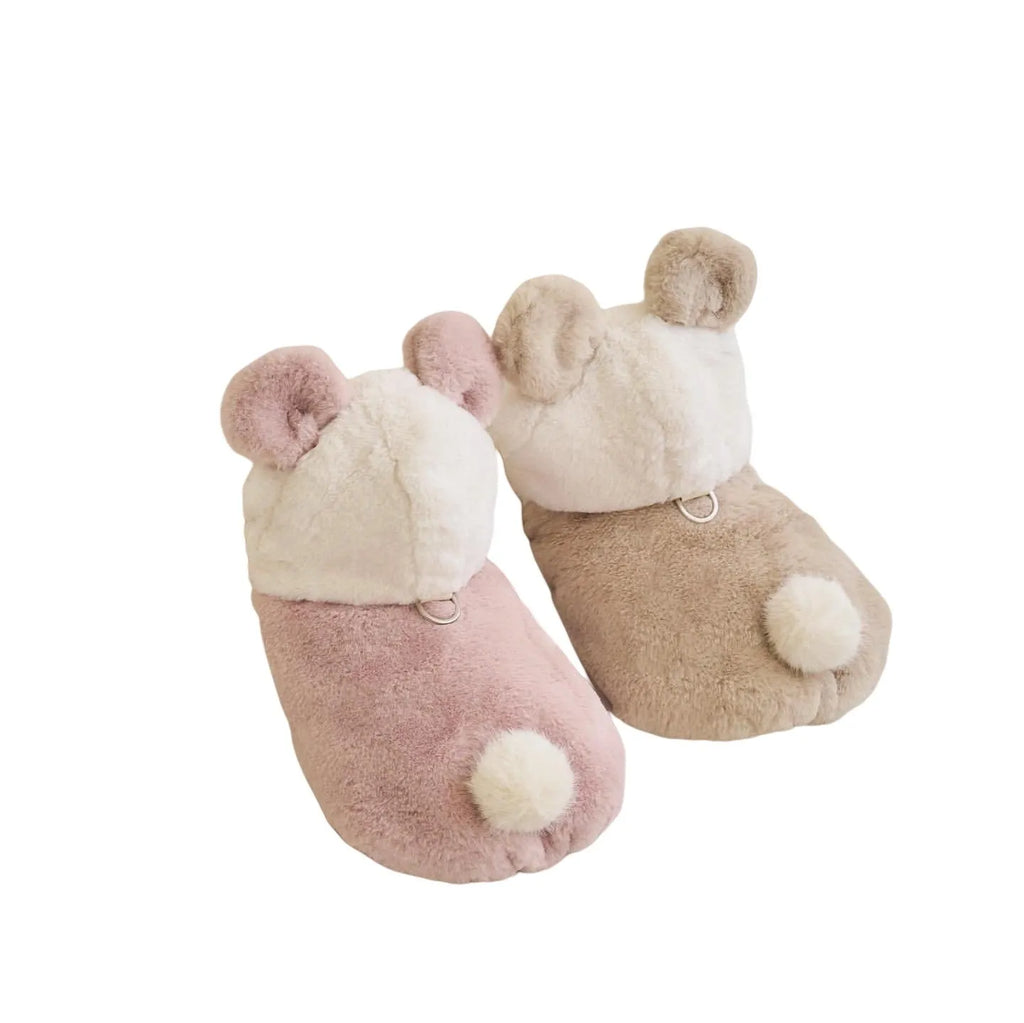 Light pink polyester warm coat for dog or cat in size M