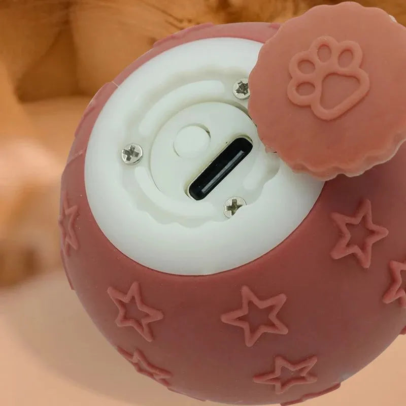 Smart ball cat toy 2 modes rechargeable interactive rolling ball for cats and small dogs blue colour
