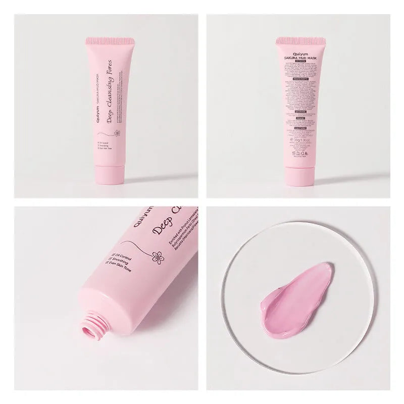 30g cherry blossom mud mask jar for cleansing, hydrating and moisturising facial treatment
