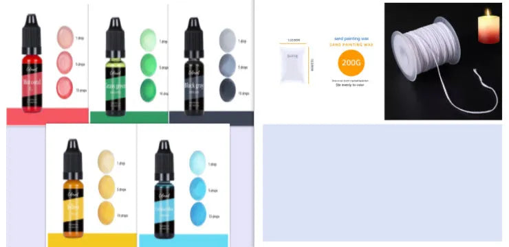 10ml candle dye pigment concentrate bottle for DIY candle making and soap colouring