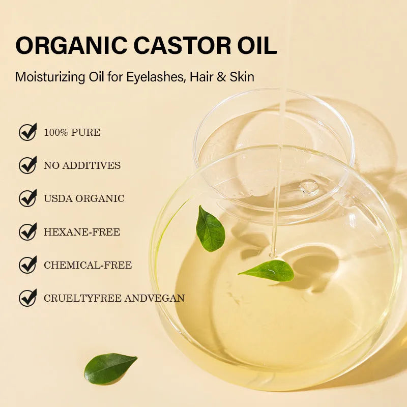 Mooyam Castor Oil 60ml organic basic oil for skin massage hair eyebrow eyelash care