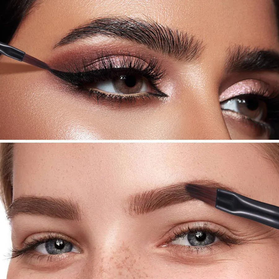 Multifunctional waterproof smooth eyeliner eyebrow pencil brown and black 2g dual-ended