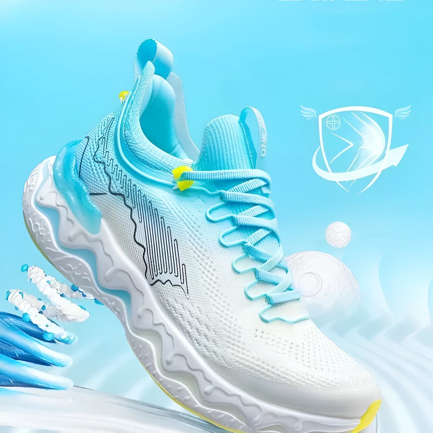 Women's cushioned running shoes with thick rubber soles in multiple colour options