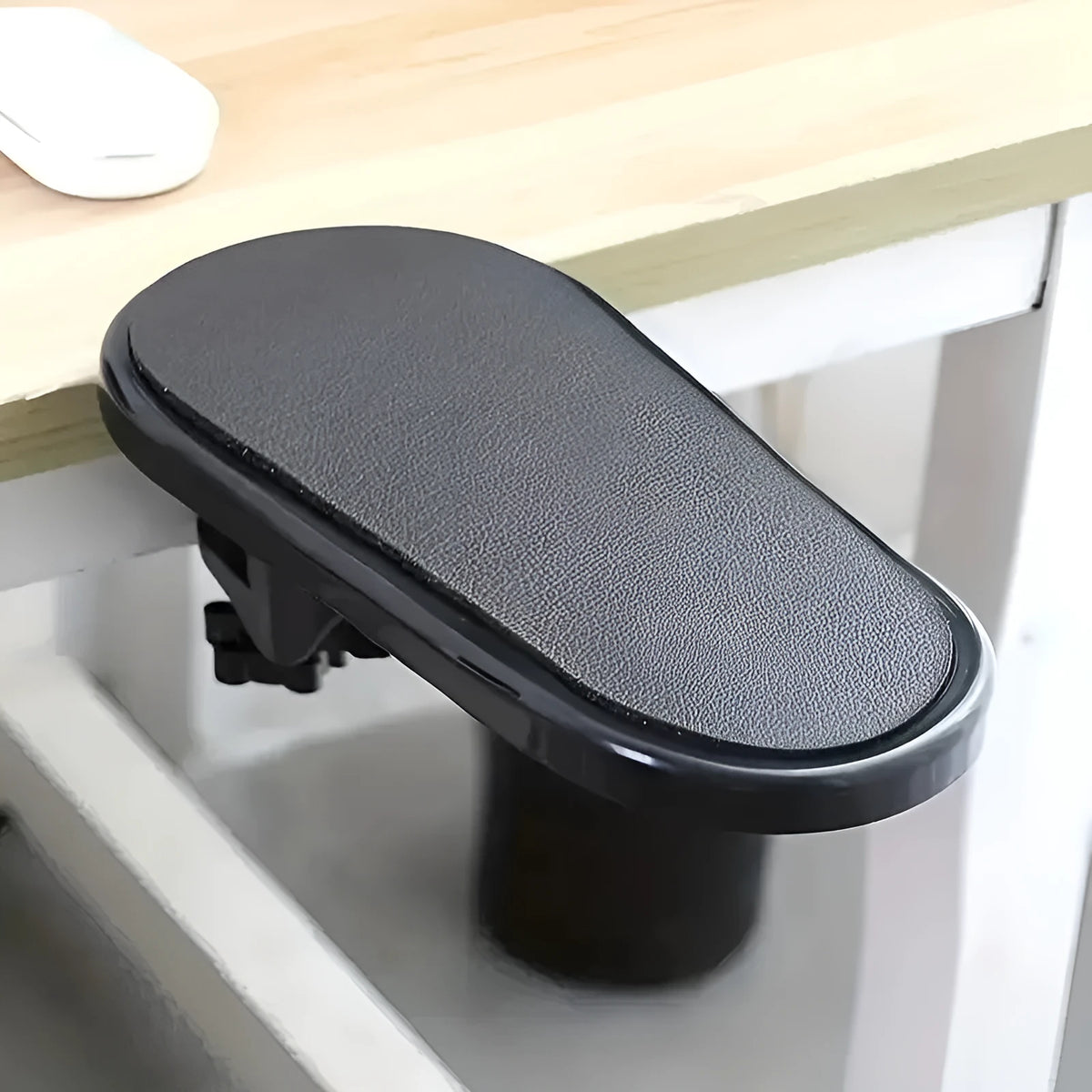 Black plastic computer hand bracket mouse wristband keyboard bracket on desk
