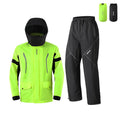 Raincoat suit set jacket and trousers polyester solid colour black suit green black suit for outdoor cycling camping hiking fishing