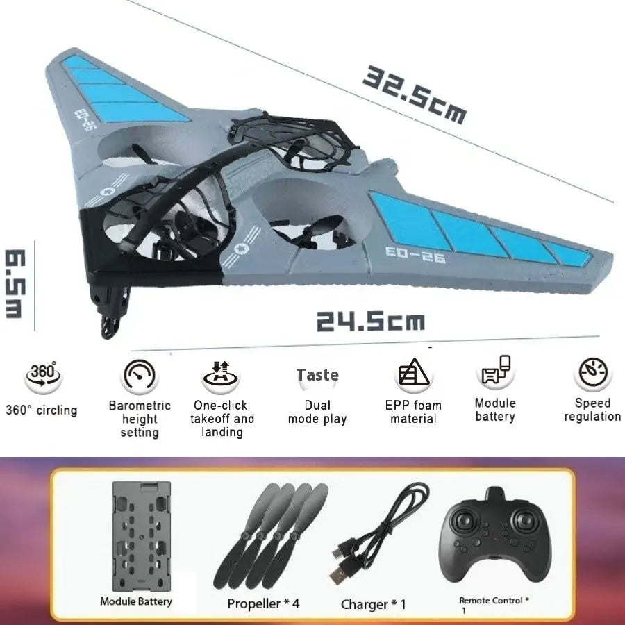 Remote control EVA foam gravity glider in EO26 colour with handle remote control on a floor