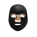 Rechargeable manual touch LED beauty mask with ABS body, colour light modes, and fixing strap for home facial care