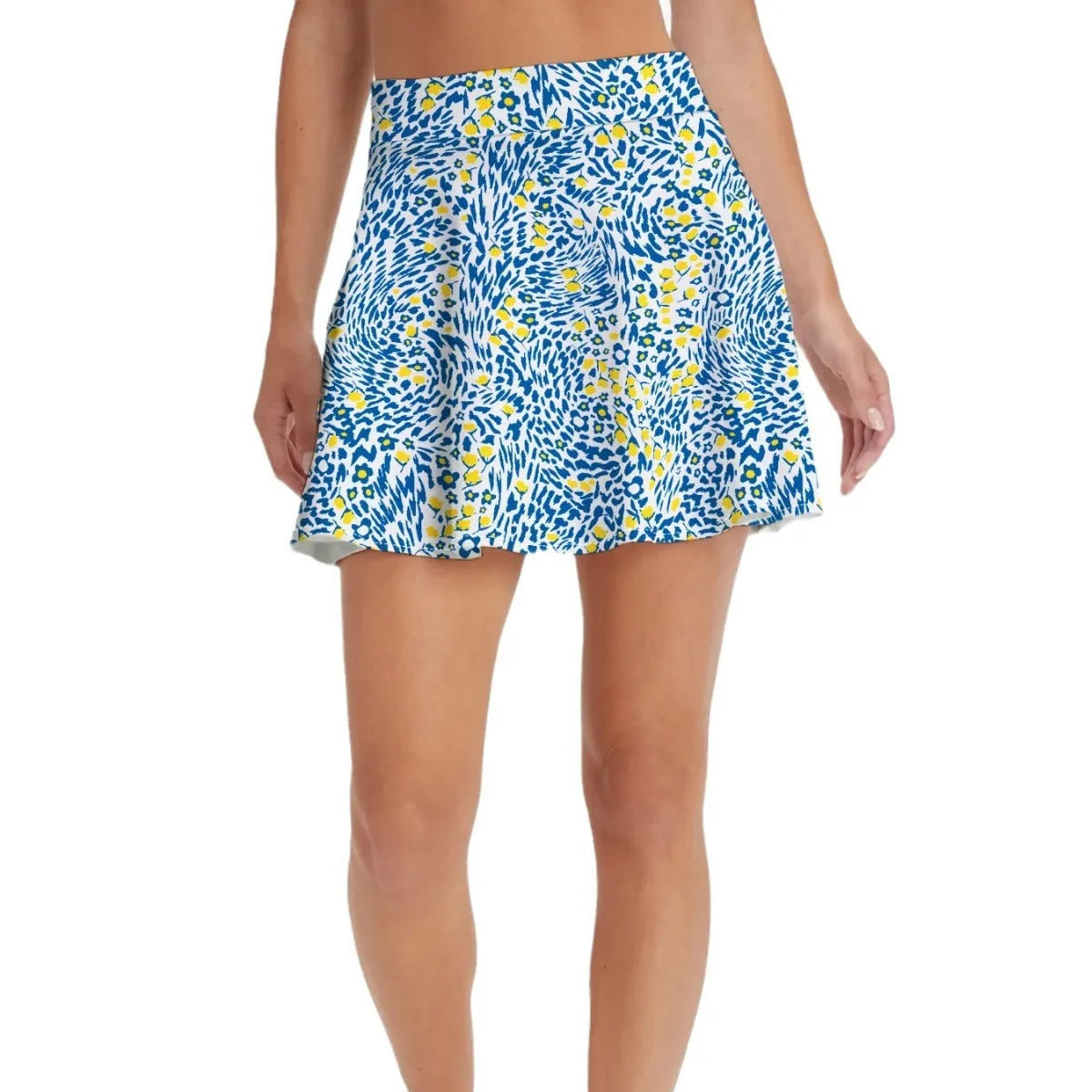 Women's high waist half-length sports skirt in breathable fabric for golf tennis badminton