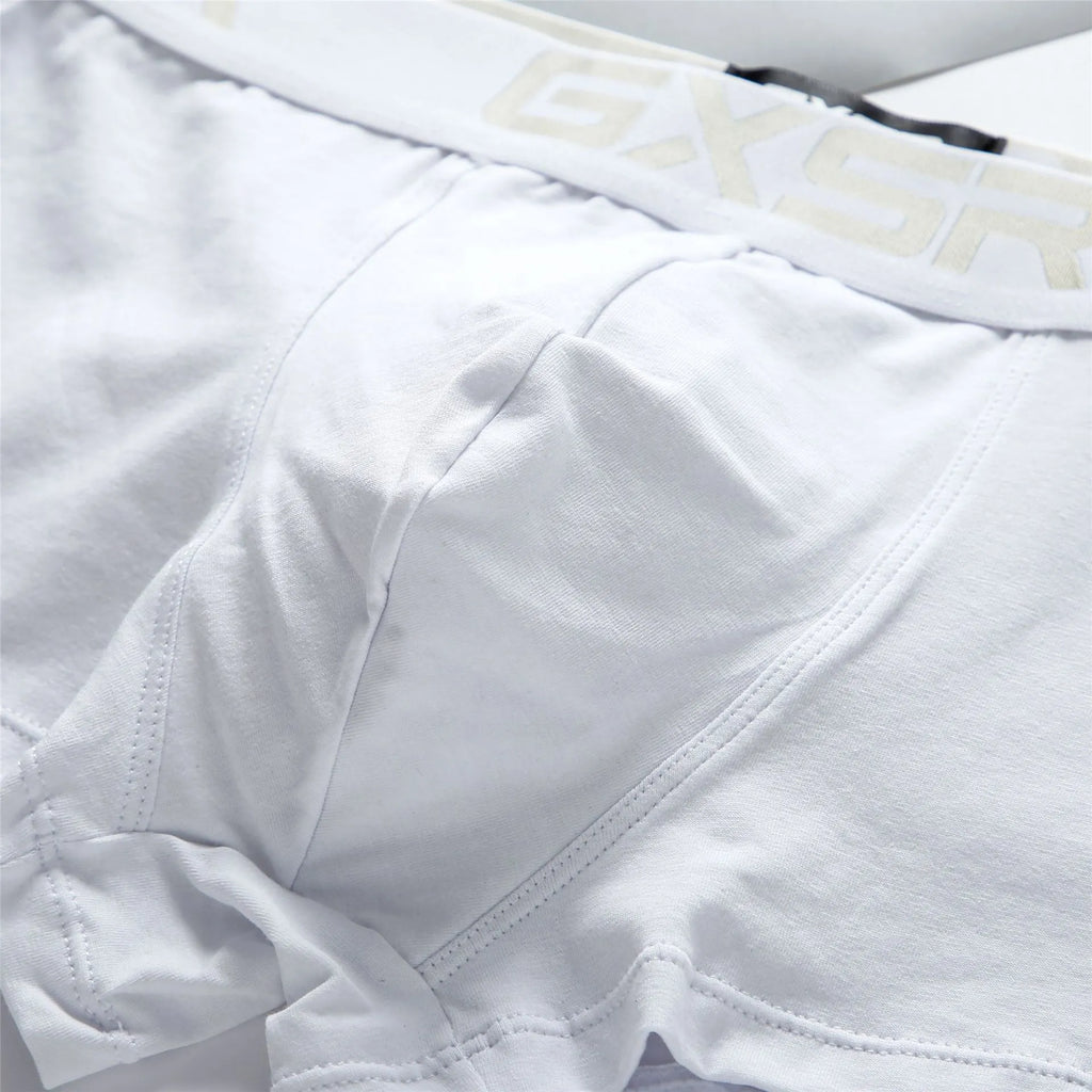 Men's purified cotton low waist boxers in solid colour available in black white and grey