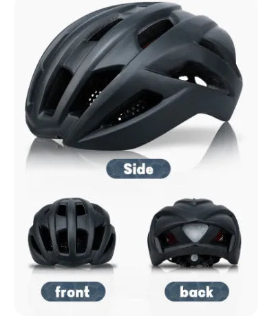 Orange mountain bike helmet showing ventilation holes and in-mould construction