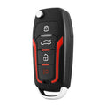 Red and frosted black one-way car alarm remote control system with two remotes for vehicle security