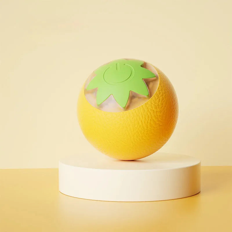 Automatic rolling ball electric toy for dogs and cats in green, pink or yellow colours