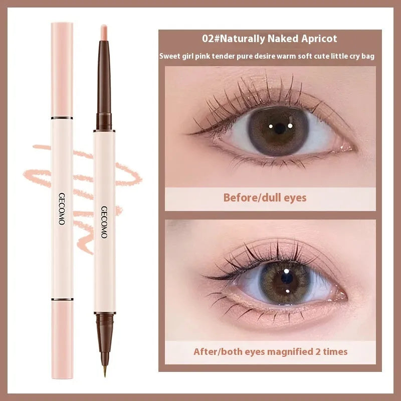Stereoscopic Star Eyes Double Headed Silkworm Pen eyeliner in pearlescent colours