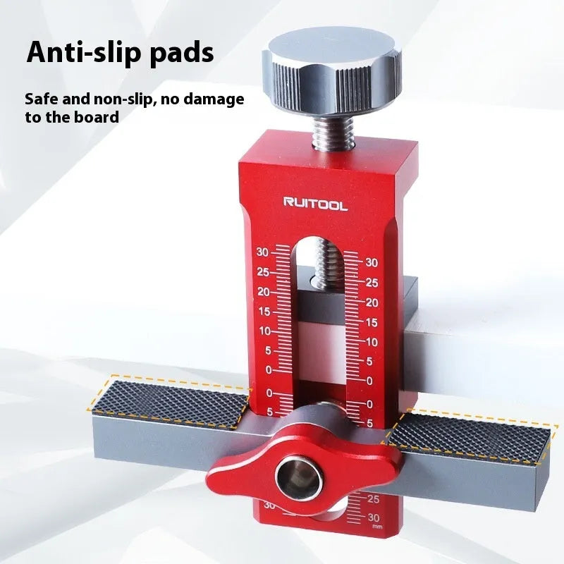 Aluminium alloy cabinet door installation aid for woodworking projects