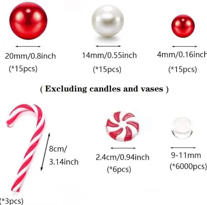 Floating stuffed vase Christmas decorations red suit 2-piece plastic cup set on table