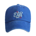 Washed cotton baseball cap with embroidered lettering on the front, shown in an adjustable size.