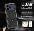 Airbag anti-fall magnetic protective case for iPhone 15 Pro Max with matte finish and camera button cover
