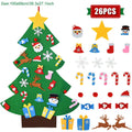 DIY felt Christmas tree ornaments set with nine colour sections A to I on a 110cm wide felt sheet