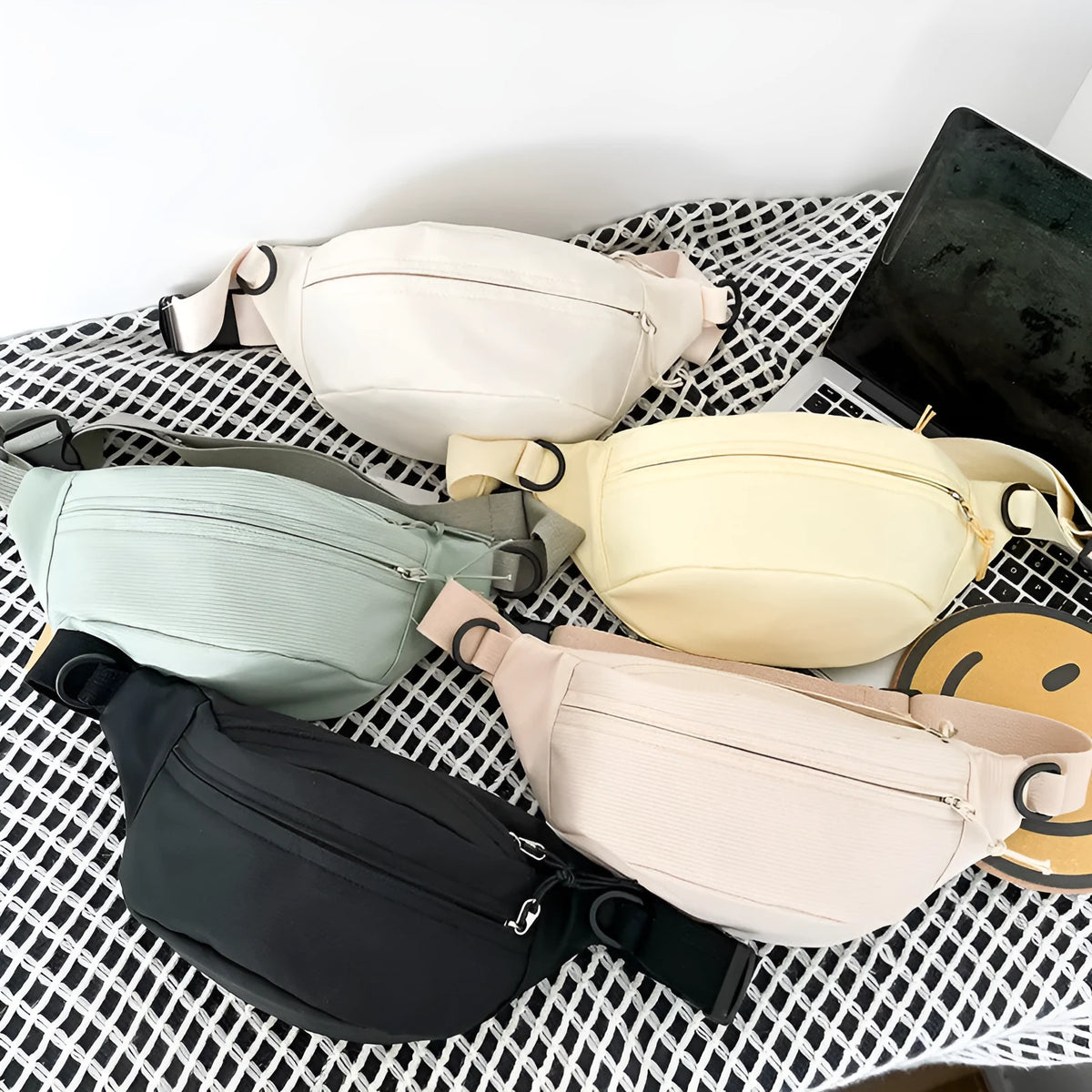 All-matching casual retro women's messenger bag in horizontal square shape, 35x10x15cm, polyester and cotton lining