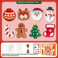 Children's non-woven handmade sewing kit with dinosaur shape and sewing tools in colour box