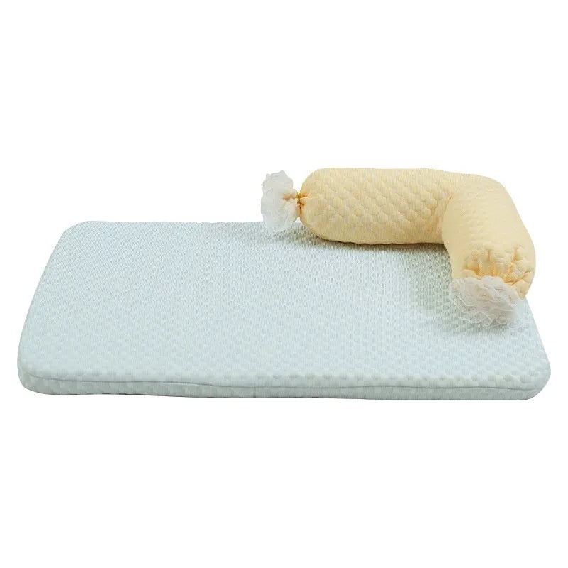 Candy color dog mat in blue, grey, and green cloth with four size options for small to large dogs