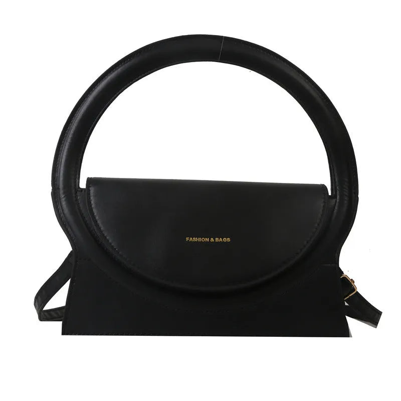 Fashion western temperament PU shoulder messenger bag in horizontal square shape with stitching, white colour