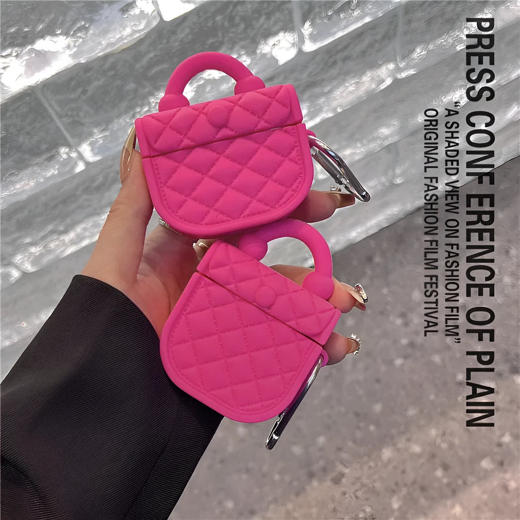 TPU silicone hard shell earphone case for AirPods, Barbie Bag Iron Hook colour, all-inclusive design