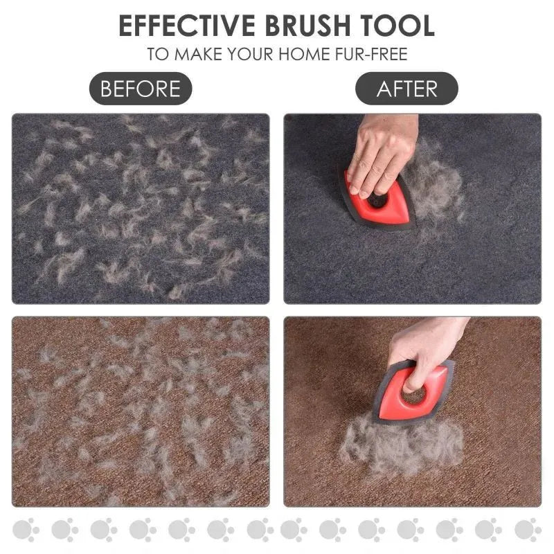 Pet hair remover silicone scraper for carpet sofa car detail in black colour