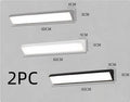 Modern LED strip wall lamp black aluminium housing PC shade 48cm length